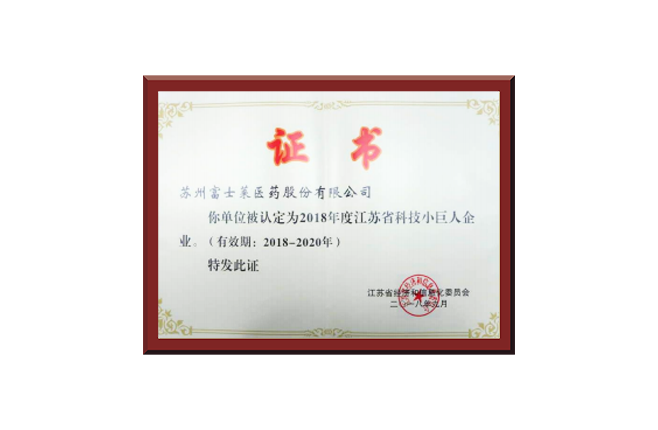 江蘇省科技小巨人企業(yè)
